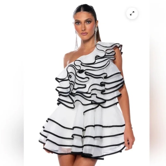 AKIRA Dresses & Skirts - NWT AKIRA One Shoulder Ruffle Dress, Size M